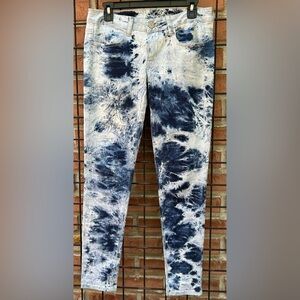 American Eagle Outfitters Blue Tie-Dye Jeggings